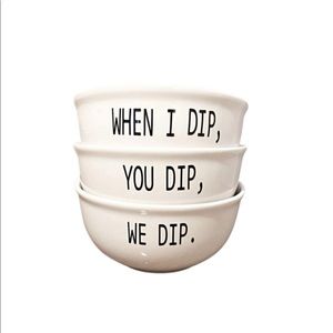 Rae Dunn Inspired Dip Bowls / Dip Bowls Set